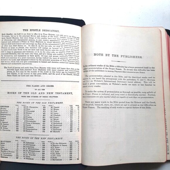 Thomas Nelson and Sons KJV Bible Norwood Press Bourgeois 8vo References Self-pro - Picture 5 of 9